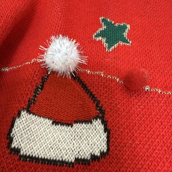 Feeling Festive XL Ugly Christmas Sweater Garland Presents Penguin Sleeves EUC - Picture 7 of 8